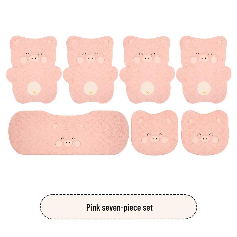 Warmer Plüsch Schwein Cartoon Rücksitzkissen - Winter Wrap-Around