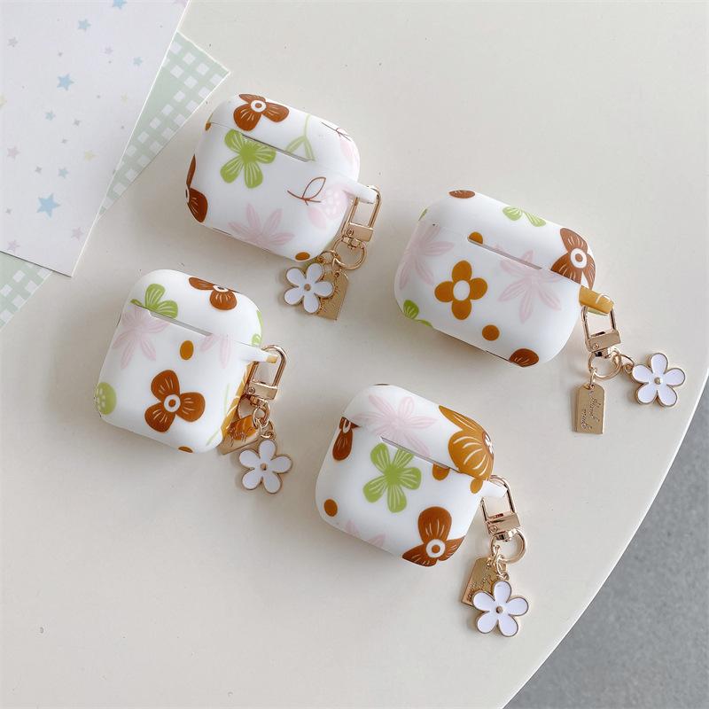 ins Korean flower for AirPods 1 generation protective case second generation 1 generation pro1 apple bluetooth headset case niche