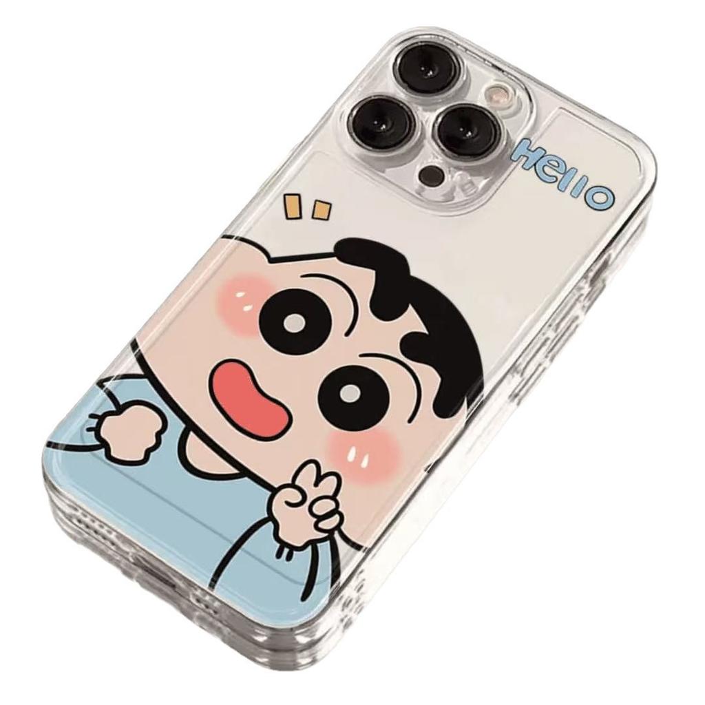 Cute personality applies to iphone17promax mobile phone case transparent apple 15 anti-drop 14 pro Japan and Korea 13/16