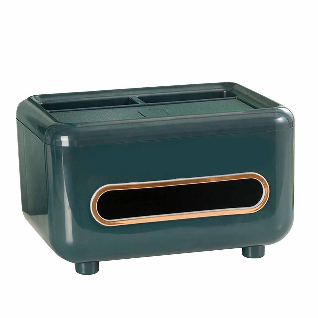 Desktop Tissue Box Multifunctional Home Tissue Dispenser Remote Control   Box for Living Room Restaurant