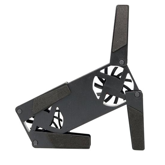 Foldable Anti-slip Laptop Holder Heat Dissipation Cooling Fan Cooler Bracket Pad