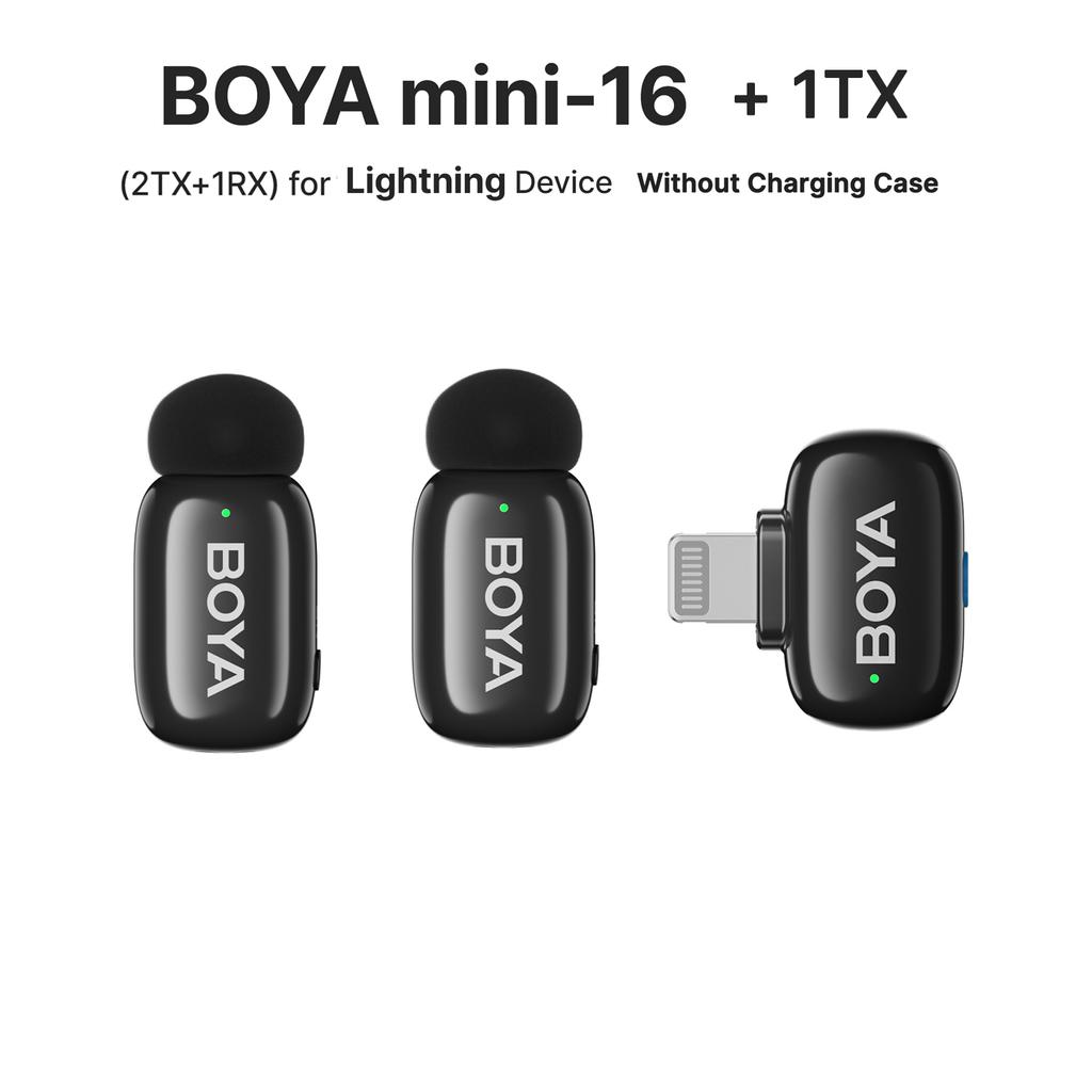 BOYA BOYA mini Wireless Lavalier Microphone for iPhone 15/16 Android USB-C Devices Noise Reduction for Video Recording Streaming
