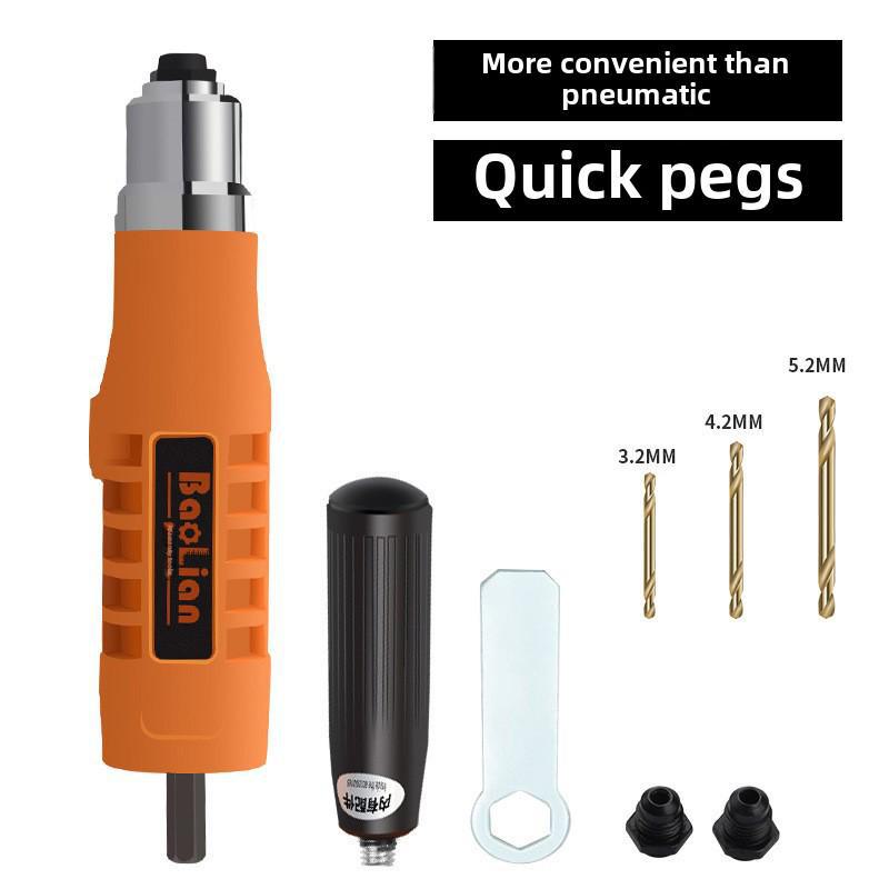 Extractor electric din aliaj de aluminiu cu cap de pistol pentru nituri