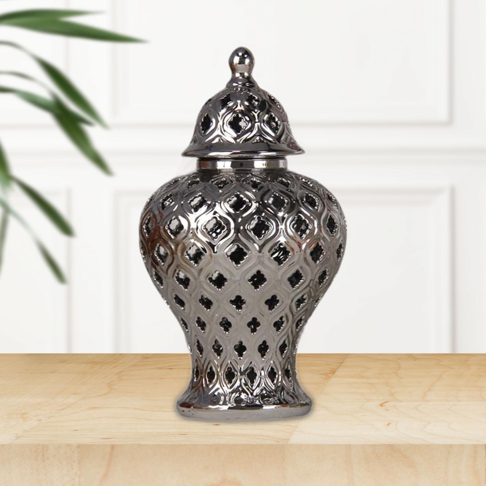 

Фарфоровая банка для имбиря, органайзер, дисплей, центральный элемент, украшение, керамическая ваза для цветов, для дома, свадьбы, столовой, отеля серебряный