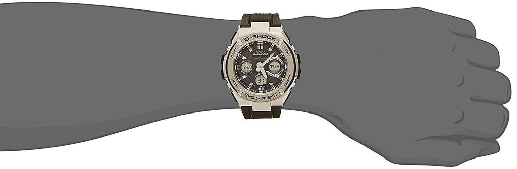 CASIO Solar International Model Model as Japanese Model G-SHOCK G-SHOCK Radio-Controlled Watch, G-STEEL, Analog-Digital, GST-W110-1A / GST-W110-1AER,