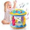 Non-Toxic Random 1Pc Kids Hand Drum Lighting Music Multi-Functional Music Projection Infant Toy Baby Ocean Rotation Soothing Pat Drum Toy