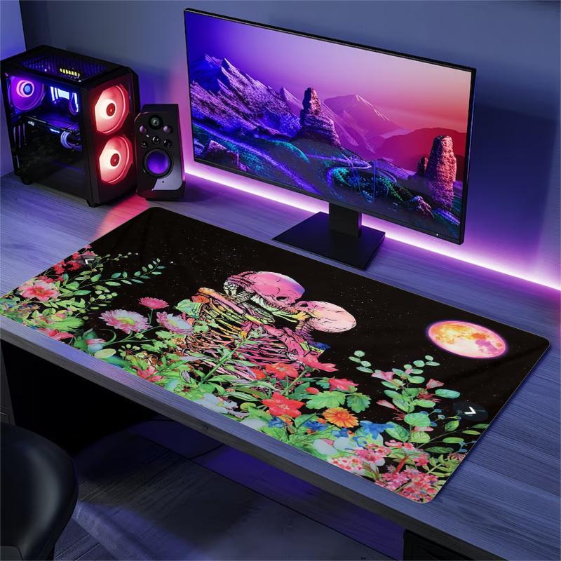 Skull Couple Color Mouse Pad Large Gaming Table Cushion Non-slip Laptop Tablet Big Mousepad XXL Mat Mini PC Playmat With Lock edge