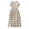 Women's Waist Slimming A-line Skirt Simple Polka Dot Dress MIDI Skirt