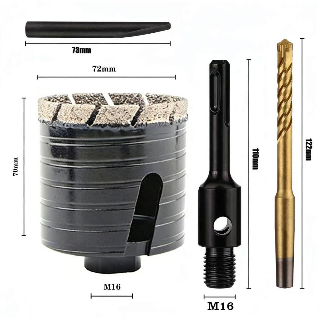 M16 Sintered Diamond Hole Opener Drill Bit for Dry Drilling