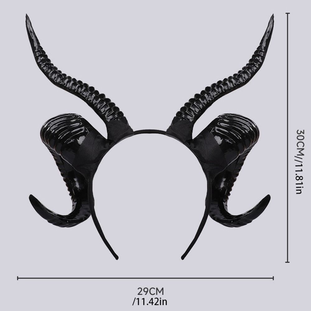 Teufel Ochsenhorn Haarband Halloween Schafshörner Stirnband Halloween Dekoration Zubehör Halloween Kopfschmuck Cosplay Stirnband