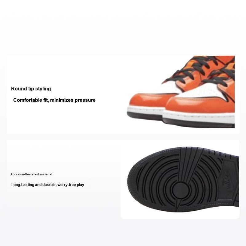 Детские кроссовки Air Jordan 1 Mid SE PS Turf Orange Black White BQ6932-802 35