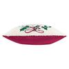 Furn Holly Jolly Embroidered Wreath Christmas Cushion Cover