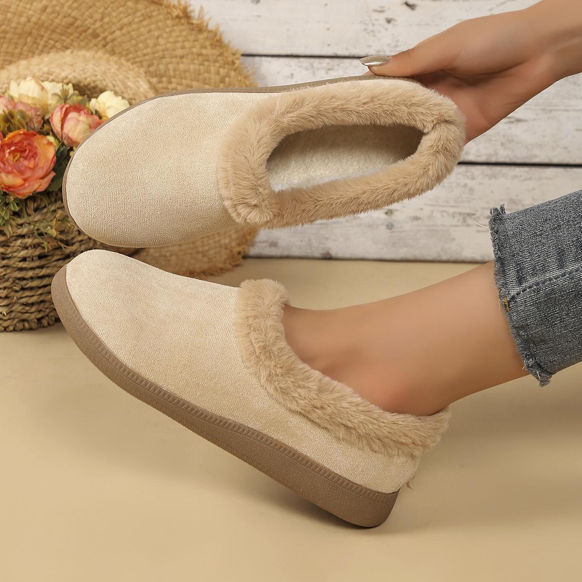 

Модные женские ботинки, зимние новые, сохраняющие тепло нескользящие туфли для женщин, мягкие, удобные, модные ботинки, женские, легкие, на плоской подошве, мокасины для ходьбы 36 бежевый