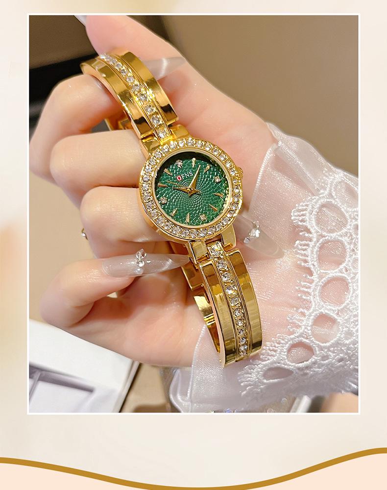 OFNS Douyin Women's Fashion Quartz Watch with Diamond Inlaid Mother-of-Pearl Dial and European-American Bracelet