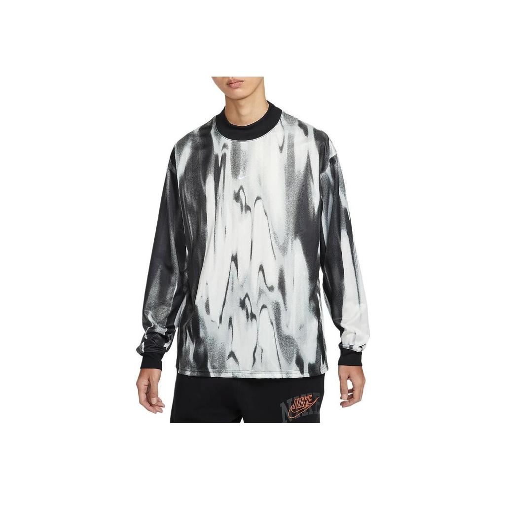 Nike Dri-Fit Culture Football Loose Knit Long Sleeve Jersey Men Tops Sail-White Black FZ0561-133
