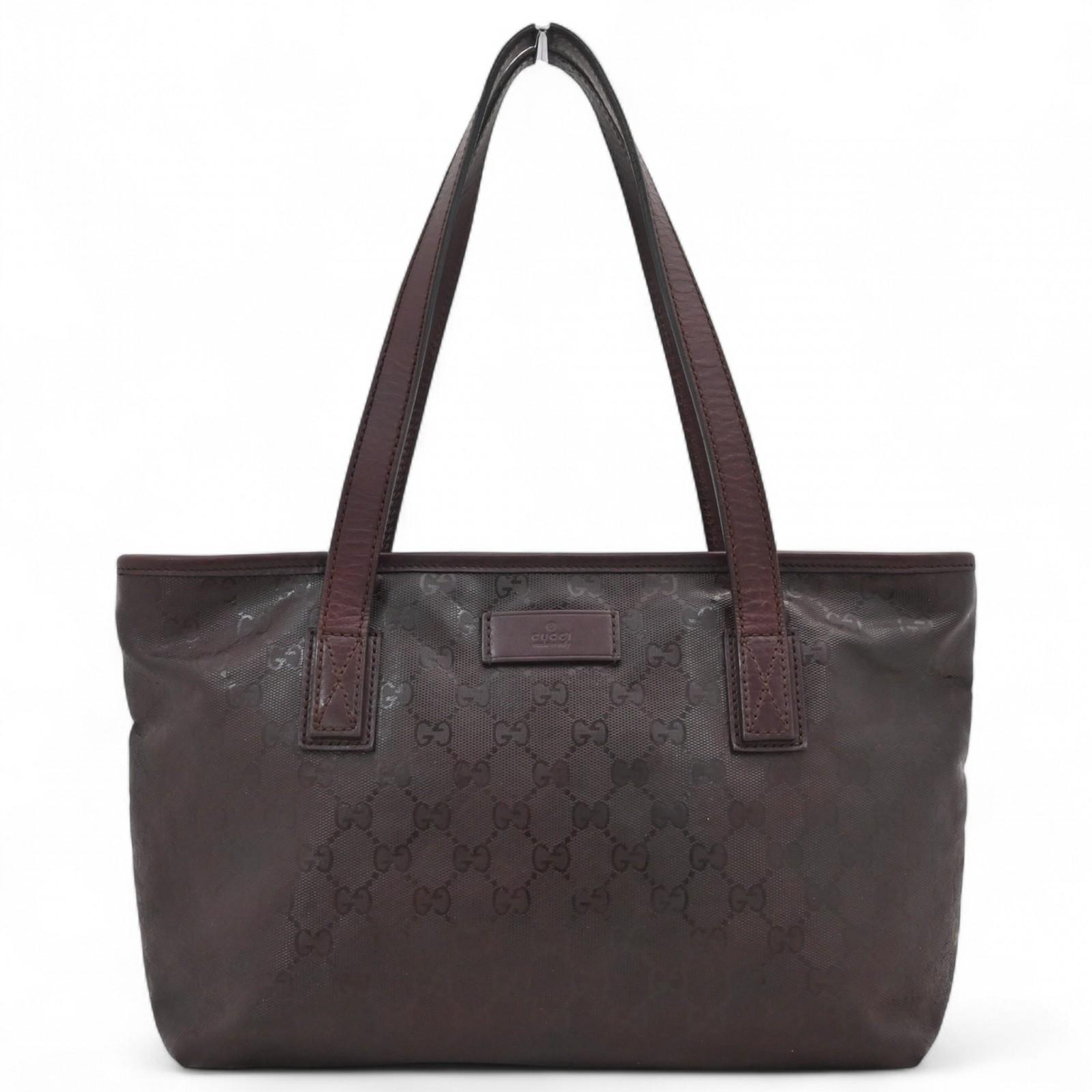 

Auth GUCCI GG Imprime Tote Bag Bordeaux gu6914cc