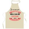 Kitchen Apron - Planetee - Superwoman Captain - Resistant Cotton - French Printing, Adjustable Ties