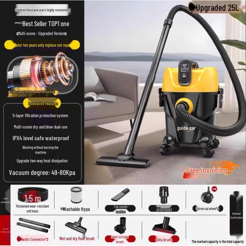 High Suction Vacuum Cleaner for Home, Car, Carpet & Grout Cleaning