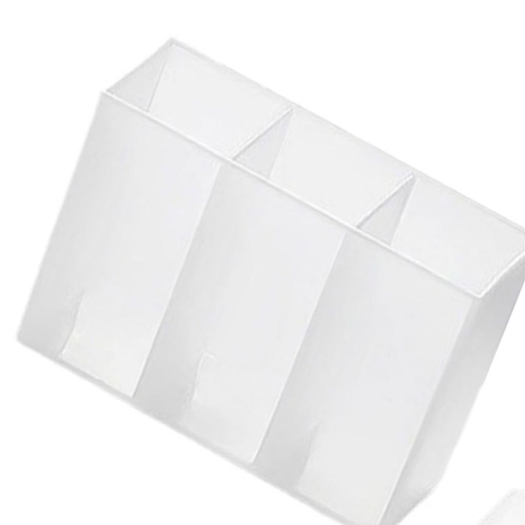 Wall Mounted Lipstick Organizer 3 Grid Translucent Hanging Makeup Brush Holder for Eyebrow Pencil