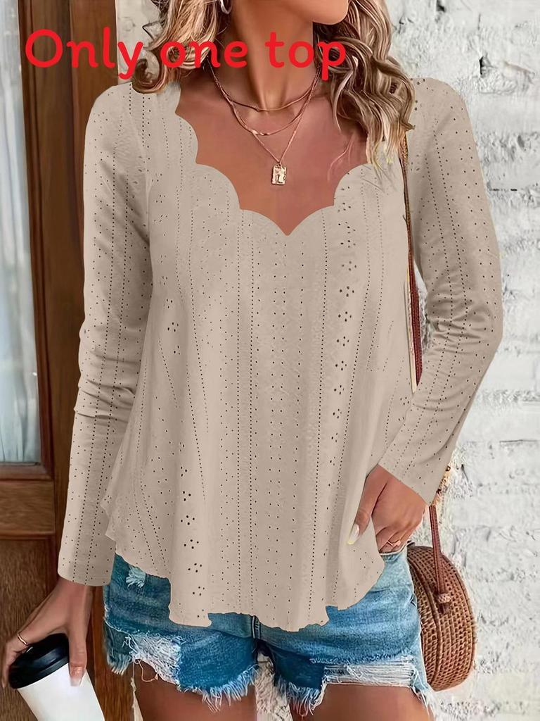 Womens Long Sleeve V Neck T Shirt With Breathable Polyester Splicing For Casual Fall Style