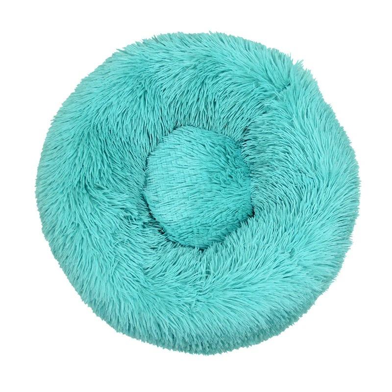 Fluffy Dog Bed Puppy Donut Mat for Cat Indoor Cats Anti-Slip Machine Washable Small Medium Multiple Sizes Colors Calming Pet Bed