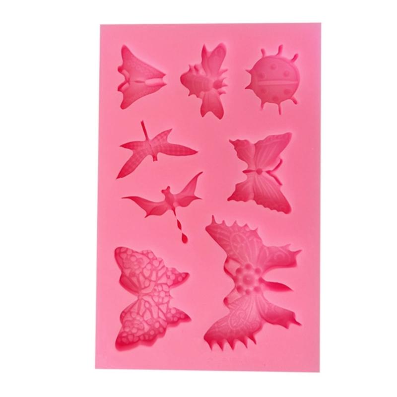 3D Butterflies Dragonflies Silicone Food Grade Mould Clay Resin Ceramics Candy Fondant Candy Chocolate Soap Mould