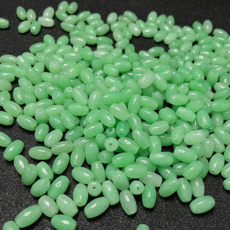 Green Rice Beads & Chalcedony for DIY Jewelry: Bracelets, Necklaces & Weaving