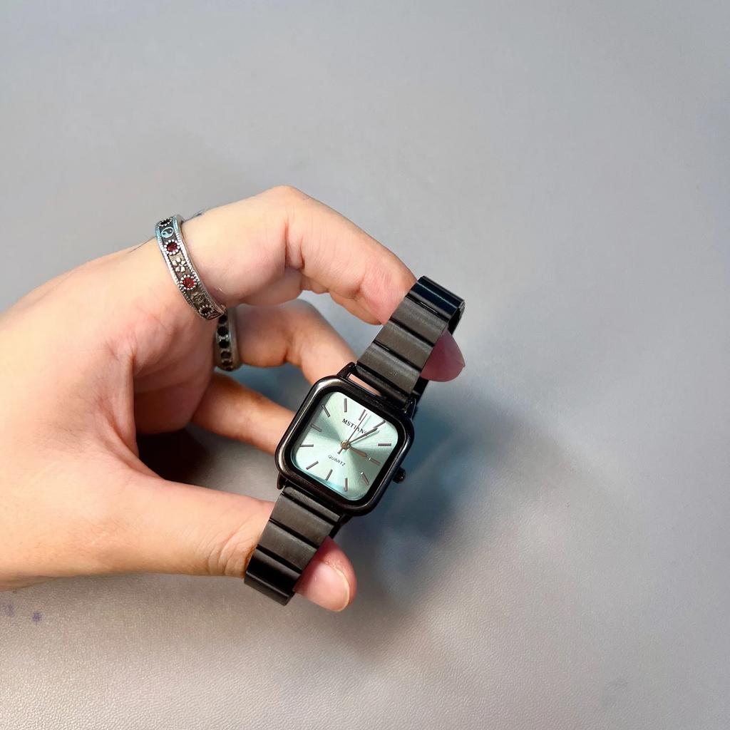 Marke Damen Schwarze Uhr Mode Quarz Uhr Verstellbares Edelstahlarmband Luxus Geschenk Damenuhr Relojes Para Mujer