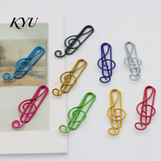 Creative Document Organizers Musical Note Paper Clips, Colorful Metal Treble Clef Decorative Classroom Gift Items Fasteners, Bookmarks for Office