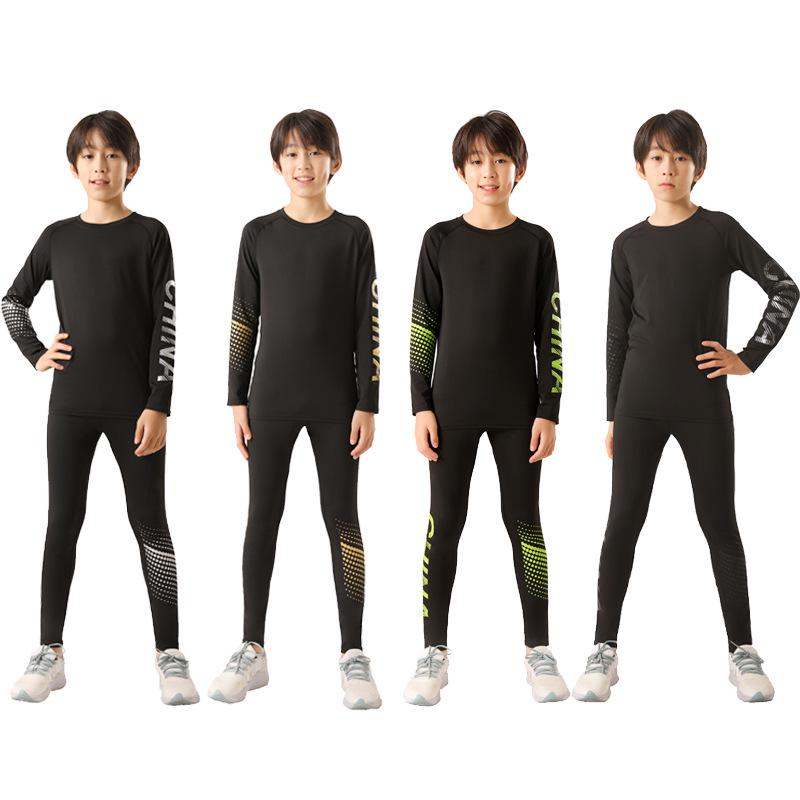 

Boys Quick-Dry Autumn/Winter Sports Base Layer Suit for Basketball & Football Size S Approx. 165CM