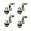 4Pcs Aluminum Solar Panel Clamps Medium Pressure Solar Rail End Clamps  Photovoltaic Support