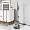 Plastic Broom Dustpan Set Kitchen Bathroom Home Cleaning - Heavy Duty Upgrade Thick Handle
