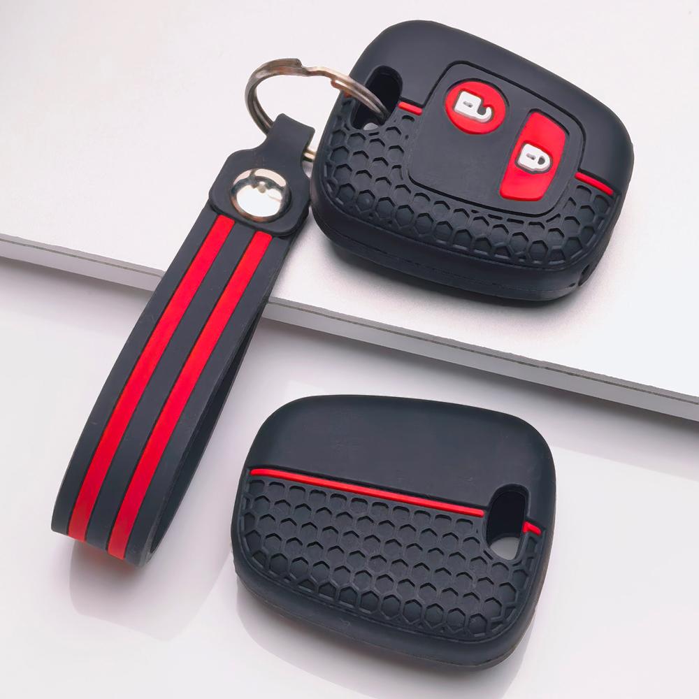 Honeycomb Car Key Cover for Peugeot 107 207 307 407 206 306 406 Citroen C1 C4 C2 C3 Berlingo with Keychain Anti Scratch Shockproof Key Shell Accessory