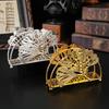 Maple Leaf Tissue Clip Light Luxury Desktop Tissue Clip Vertical Hotel Restaurant Cafe Wrought Iron Gold Tissue Rack Household
