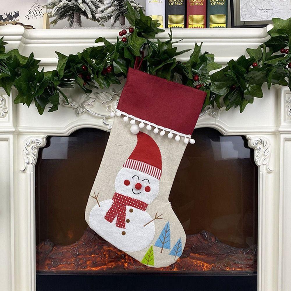 Weihnachtsmann Großer Süßigkeiten Weihnachtsstrumpf Kawaii Weihnachts-Süßigkeiten Aufbewahrungsbeutel Auto