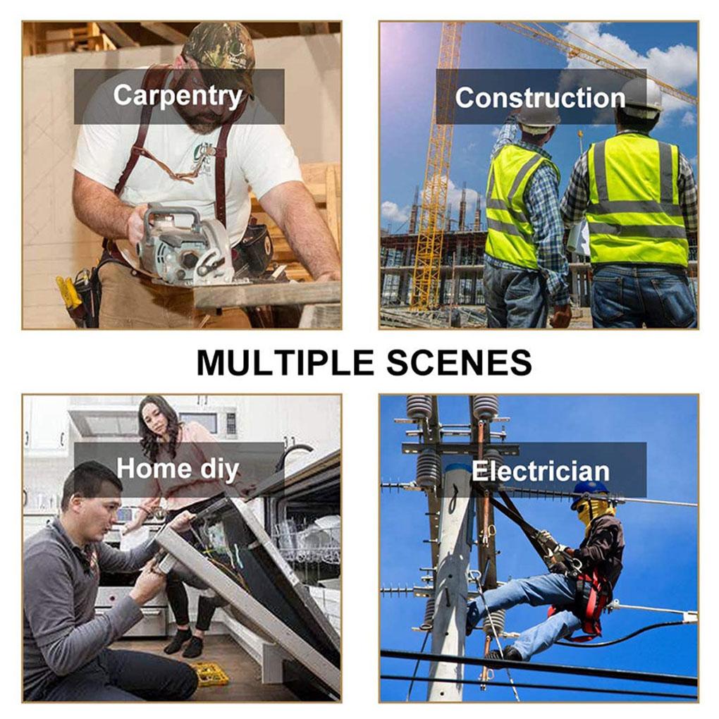 Canvas Cow Skin Made Tool Belt - Scratch-proof Wear-resistant Tear-resistant Tool Belts For 11 Pockets