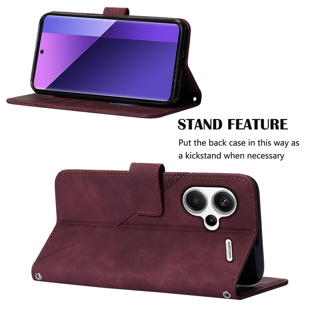 For Xiaomi Redmi Note 13 Pro+ 5G Leather Case with Hand Strap Wallet Stand Phone Cover