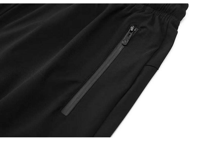 Men's Quick-Dry Nylon Ice Silk Joggers, Zipper, Elastic, Plus Size, Korean Style, Summer Sports Pants