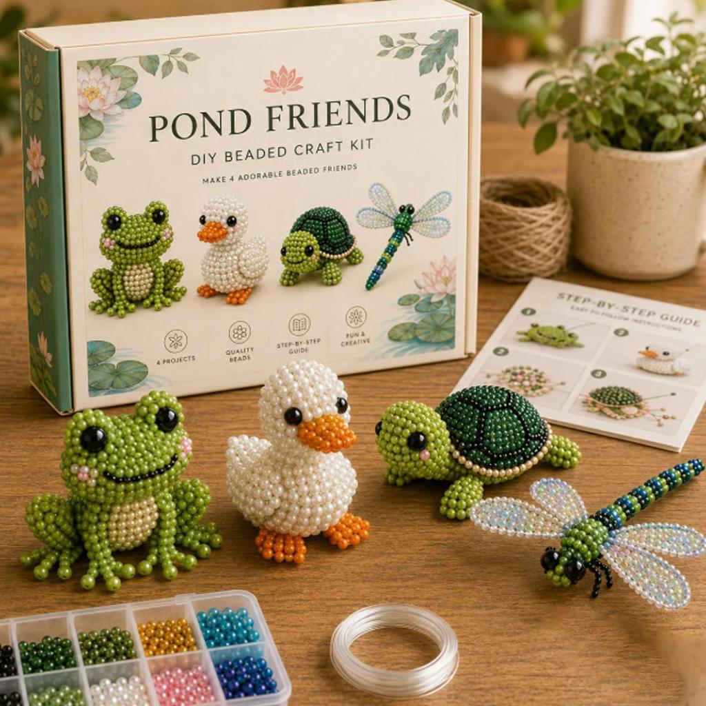 3D Beaded DIY Kit Animal Themed Beadwork Set Beginner Beading Craft Kit for Adults Enthusiasts Birthday Parties Rainy Days Stay