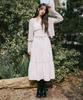 Lora Lora Lace Pintuck Long Skirt White