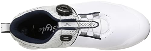 Mizuno Men's Wide Style SL Boa Golf Shoes, White/Navy, Size 26.5cm F