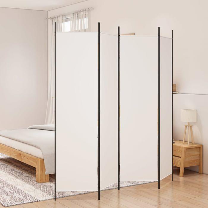 VidaXL Cloison de Séparation 4 Panneaux Séparateur de Pièce Pliable Diviseur Écran d'Intimité Paravent Décoration Salon 350182