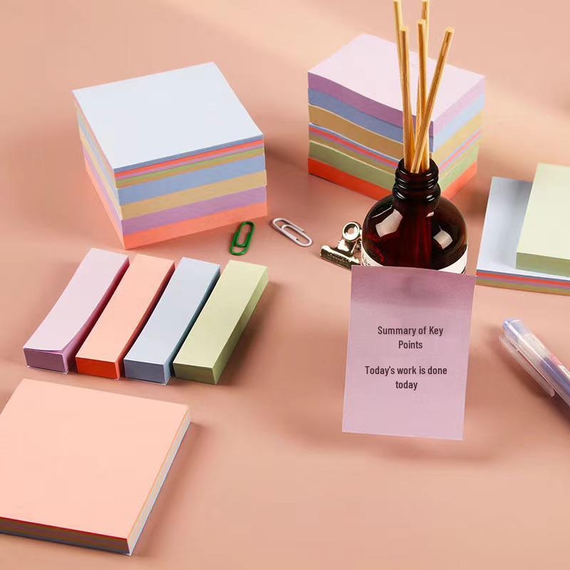 Morandi Colored Sticky Notes - Strong Adhesive, Small Strips for Students, Pure Color Memo Papers