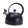 Whistling Kettle Stainless Steel Large Diameter Spout Moon Shape Handle Stovetop Teapot 2.5L Black