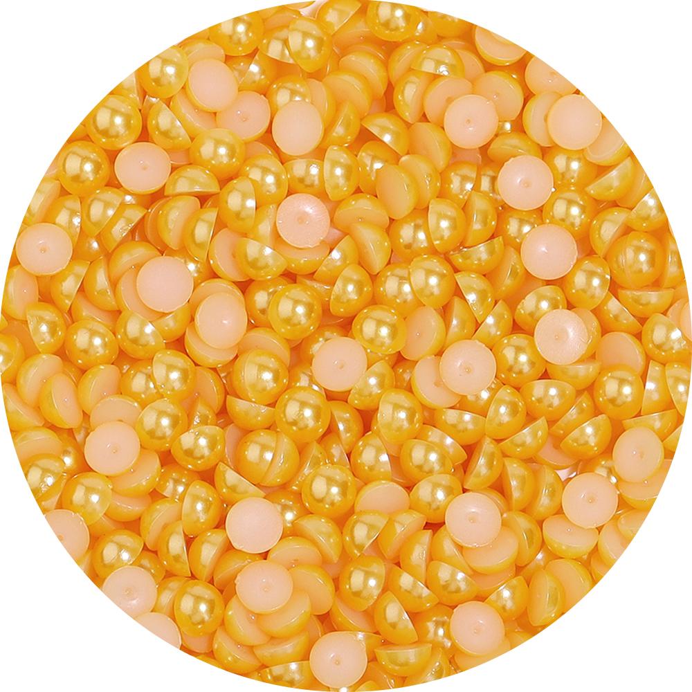 50-500Pcs ABS Imitation Pearls Beads Color Flat Back Cabochon Half Round Loose Bead for Crafts Garment Nail Art Jewelry Findings