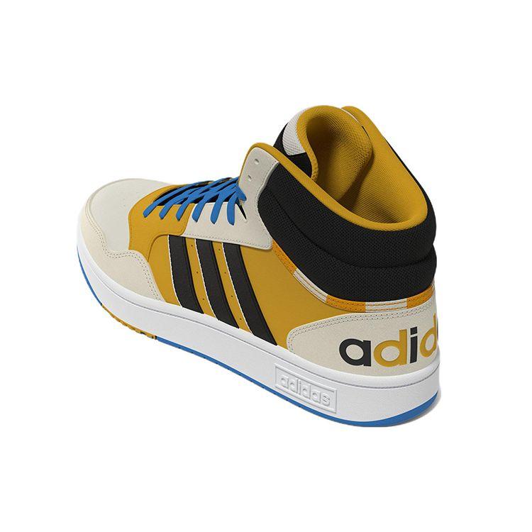 Adidas Neo Hoops 3.0 Casual Comfortable Durable Mid-Top Skate Shoes Unisex Sneakers Beige FZ6570