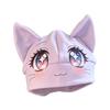 Foldover Cuff Cat Ear Beanie Hat Cartoon Animal Face Winter Skull Cap Cuffed Beanie  Daily Outfits