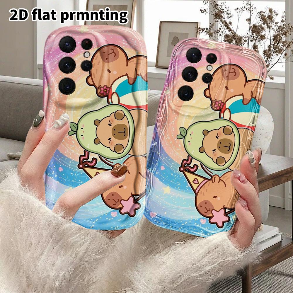 Phone Case: 2D Flat Samsung Galaxy A34 A35 M05 M06 S20 S22 S21 FE Plus 5G Protective Case, Couple Style, Rainbow Starry Sky, Christmas and Halloween G