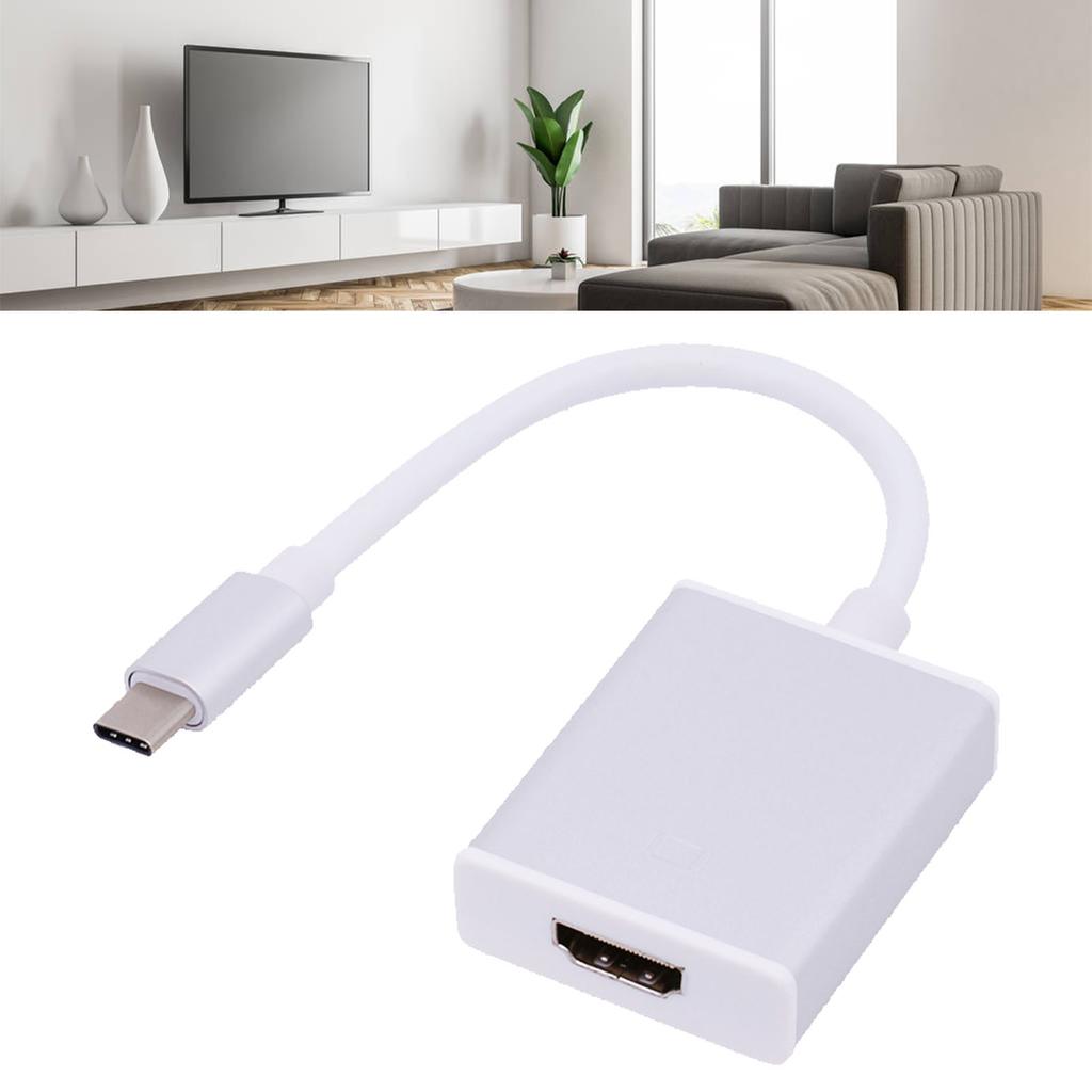 Type C to HD Multimedia Interface Adapter Support 4K 10GBit Both Sides Inserted Plug and Play USB C to HD Adapter Silver