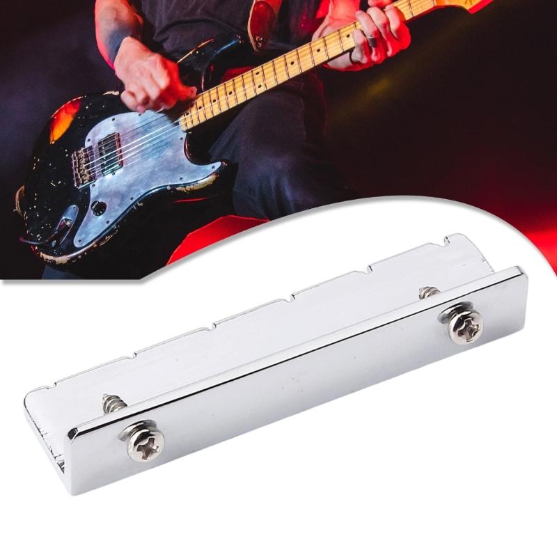 6 Strings Guitar Metal Slotted Nut Replacement L Shaped Guitar Pillow Bridge Nut for Enhanced Stability Comfortable Play